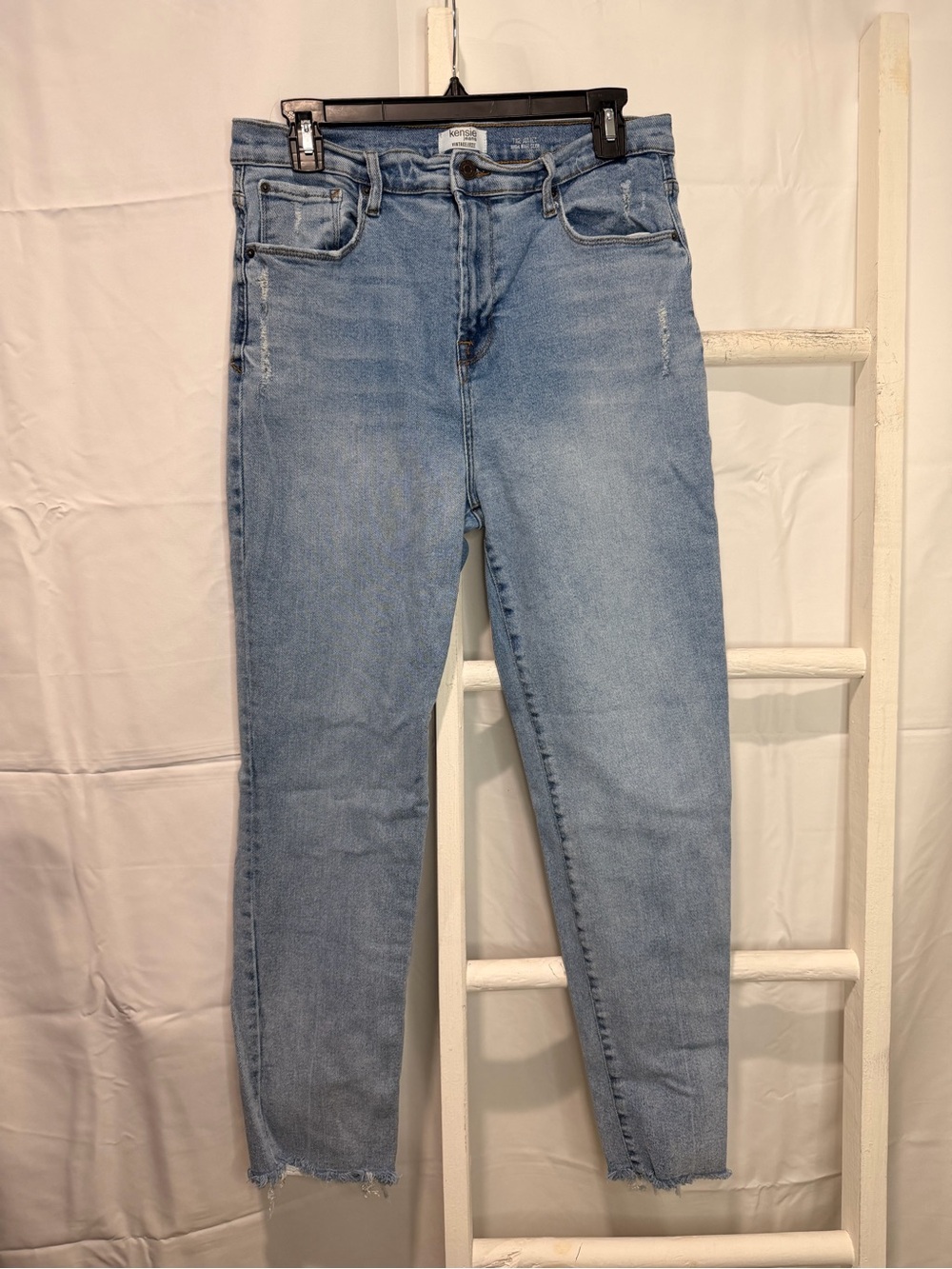 Kensie Light Blue High-Rise Straight Jeans